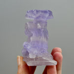 Purple Fluorite Carved Crystal Angel Sphere Stand
