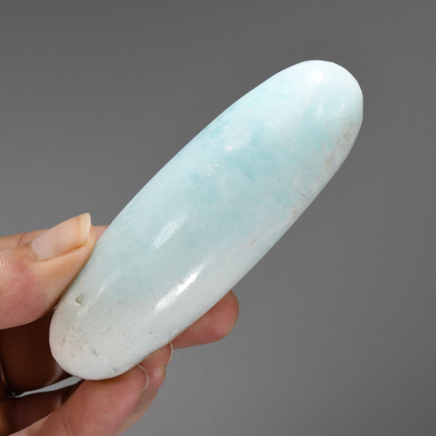 Caribbean Calcite Crystal Massage Wand Palm Stone