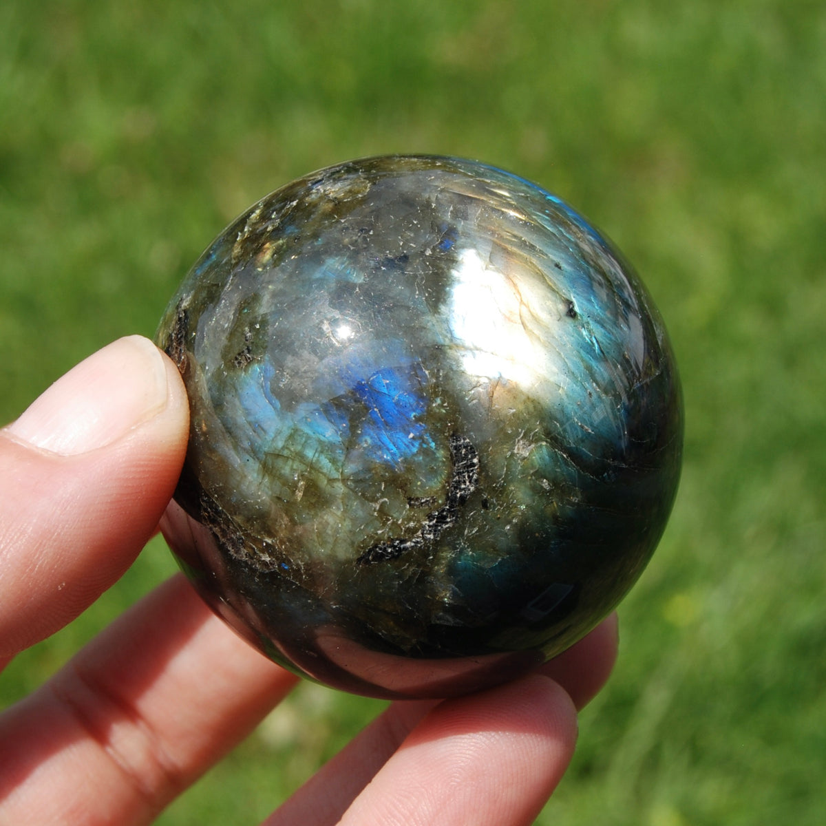 Flashy Labradorite Crystal Sphere