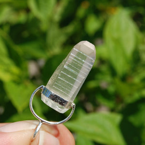Tessin Habit Tabby White Light Lemurian Seed Crystal Pendant for Necklace