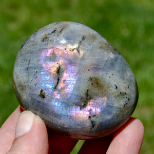 Purple Labradorite Crystal Palm Stone