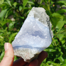Load image into Gallery viewer, Raw Blue Lace Agate Crystal Geode Cluster, Rough Blue Lace Agate
