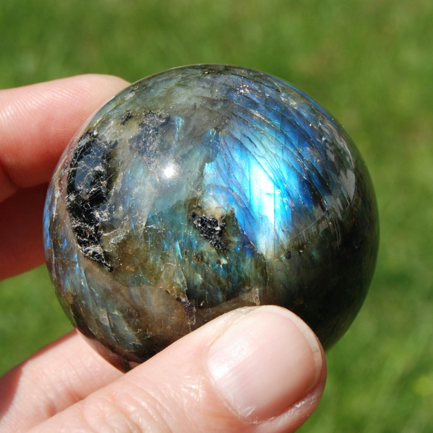 Flashy Labradorite Crystal Sphere