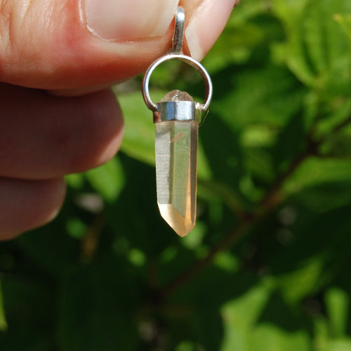 Cosmic Fire Lemurian Seed Quartz Crystal Starbrary Pendant for Necklace