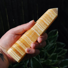Load image into Gallery viewer, Banded Orange Calcite Crystal Tower, Pakistan
