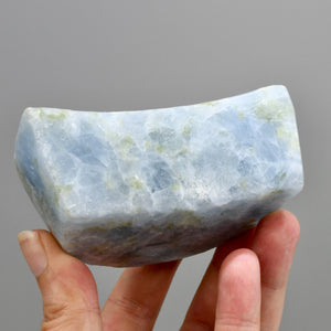 Blue Calcite Diopside Carved Crystal Moon Bowl