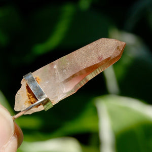 Strawberry Pink Lemurian Seed Crystal Starbrary Pendant 