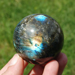 Flashy Rainbow Labradorite Crystal Sphere