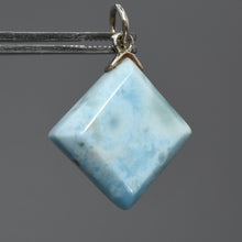Load image into Gallery viewer, 53ct 1.5in Genuine Larimar Pendant for Necklace, Sterling Silver, Dominican Republic e29
