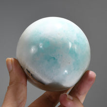 Load image into Gallery viewer, Caribbean Blue Calcite Crystal Sphere
