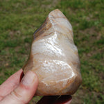 Peach Moonstone Crystal Freeform Flame Tower, India