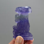 Fluorite Carved Crystal Angel Sphere Stand