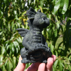 Serpentine Carved Crystal Dragon