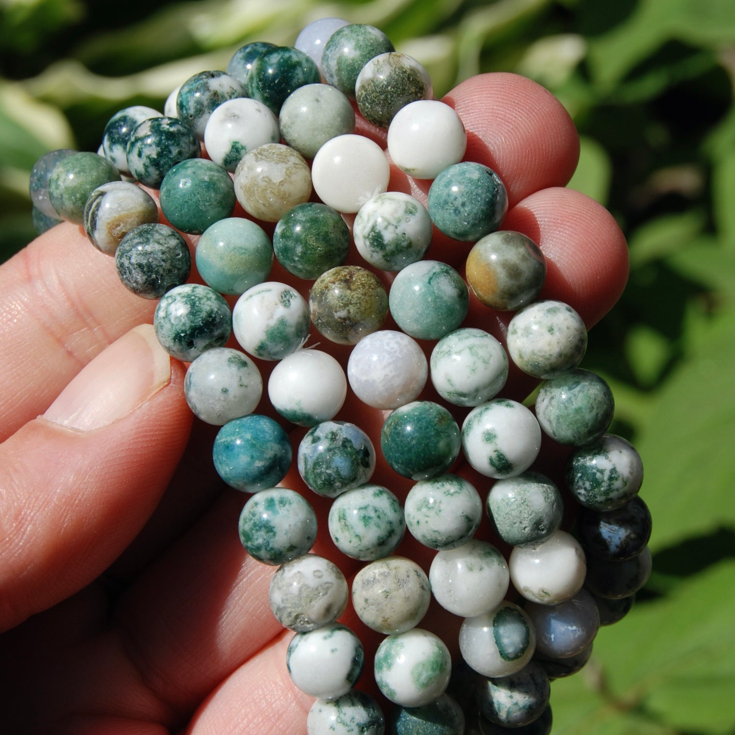 Moss Agate Crystal Power Bracelet