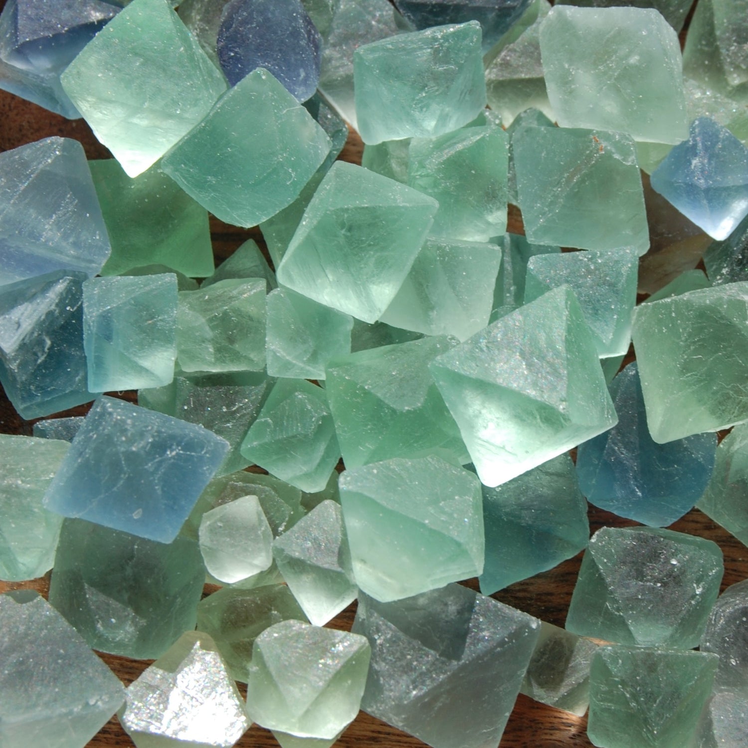 Natural Fluorite Octahedron Crystals, Small