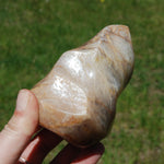 Peach Moonstone Crystal Freeform Flame Tower, India