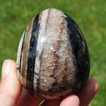 Sulemani 'Eye of Shiva' Banded Sardonyx Crystal Egg