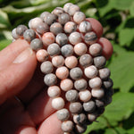 Pink Jasper Crystal Beaded Bracelet