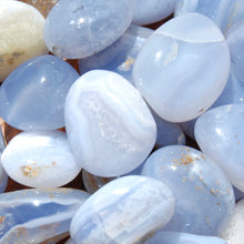 Load image into Gallery viewer, Blue Lace Agate Tumbled Stones
