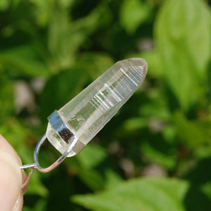 Tessin Habit Tabby White Light Lemurian Seed Crystal Pendant for Necklace