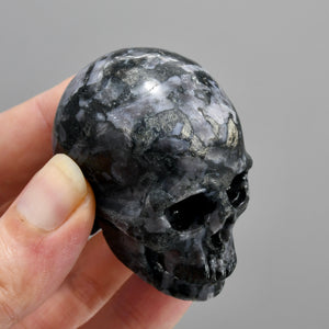 Mystic Merlinite Indigo Gabbro Crystal Skull