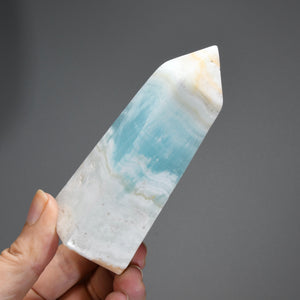 Caribbean Blue Calcite Crystal Tower