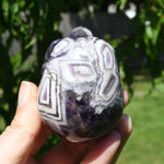 Chevron Dream Amethyst Crystal Skull