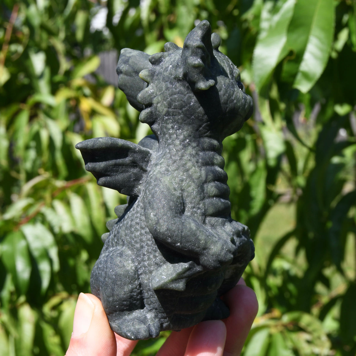 Serpentine Carved Crystal Dragon