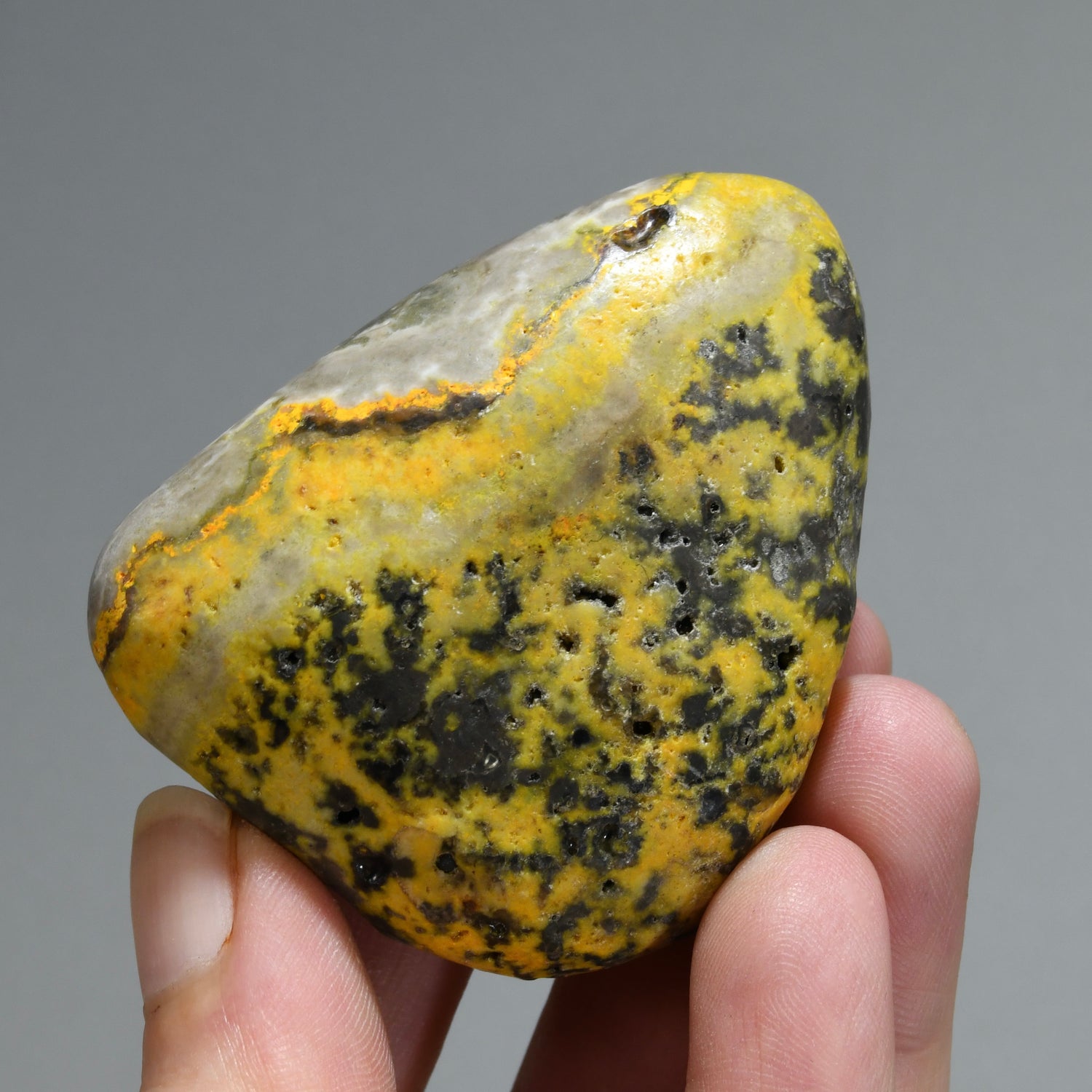 Bumblebee Jasper Crystal Palm Stone
