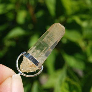 Golden Healer Lemurian Seed Crystal Laser Pendant