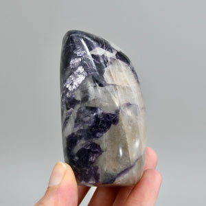 Gem Lepidolite Crystal Freeform Tower, Silver Leaf Lepidolite Crystals