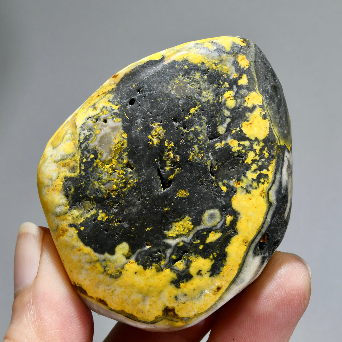 Bumblebee Jasper Crystal Palm Stone