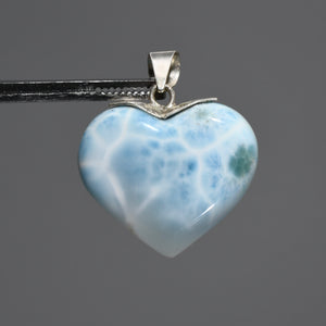 Larimar Heart Pendant for Necklace