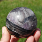Blue Purple Silky Fluorite Crystal Sphere