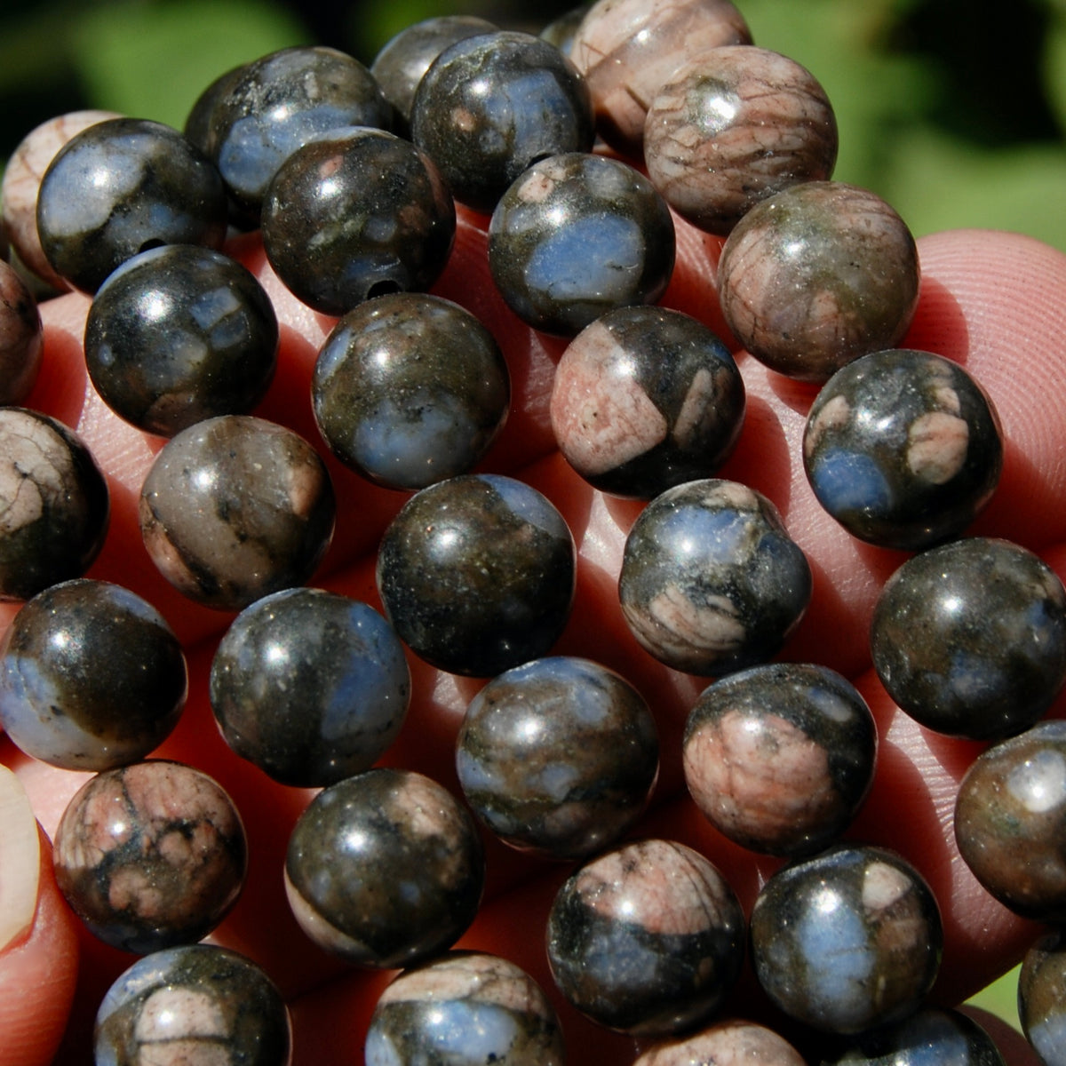 Blue Opal Llanite Que Sera Stone Crystal Bracelet