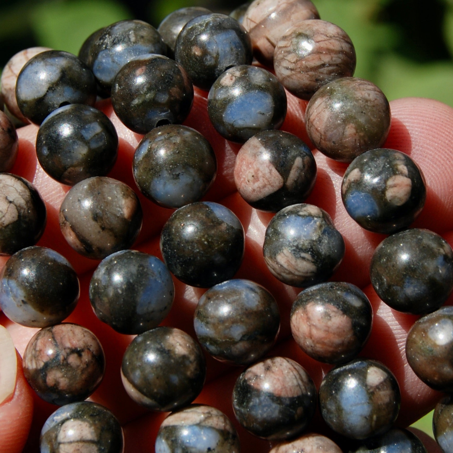 Blue Opal Llanite Que Sera Stone Crystal Bracelet