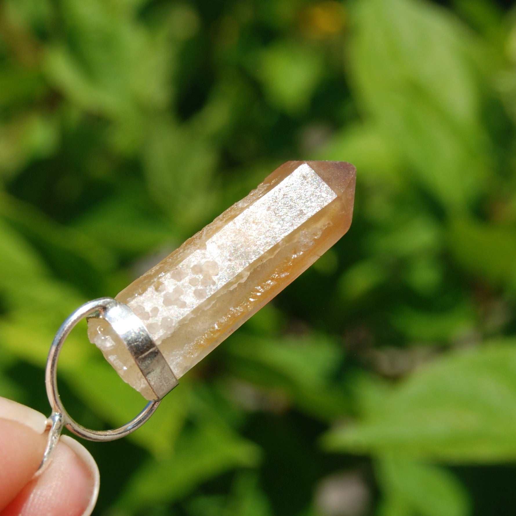 RARE Golden Amethyst Crystal Starbrary Pendant for Necklace