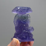 Fluorite Carved Crystal Angel Sphere Stand