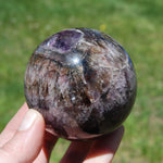 XL Super Seven Cacoxenite Crystal Sphere, Super 7 Amethyst Cacoxenite Trapiche Eye, Brazil
