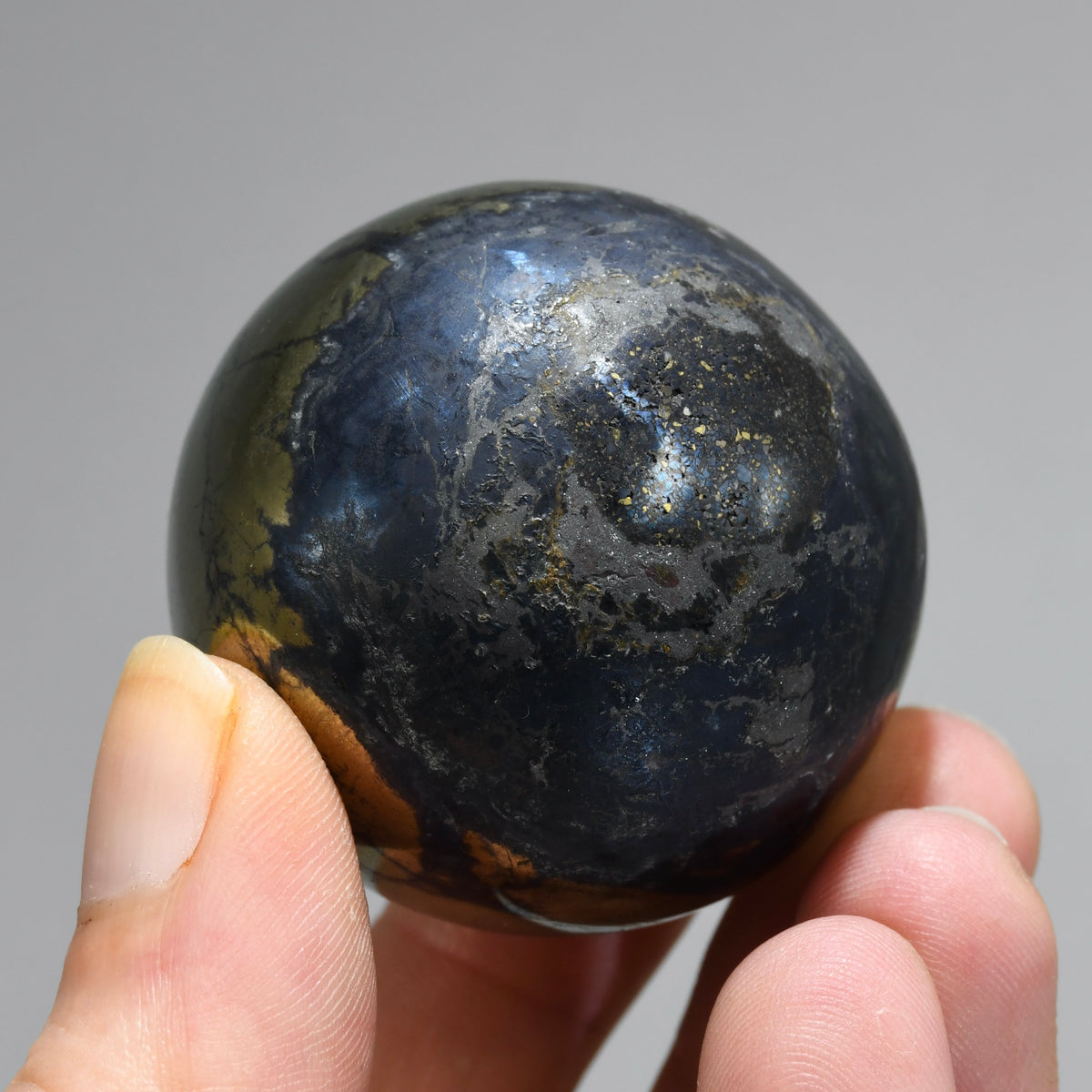Covellite Crystal Sphere