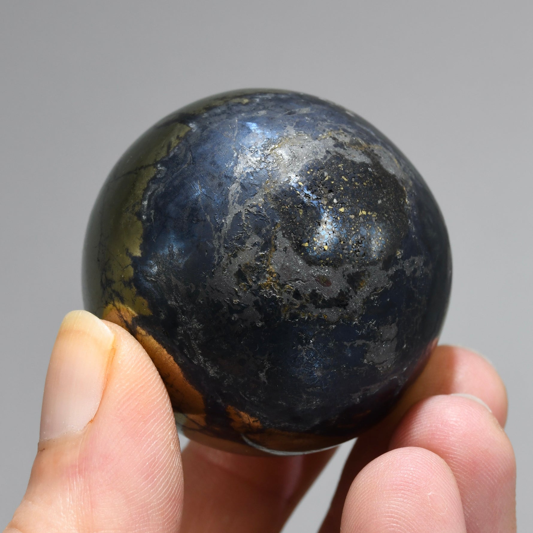 Covellite Crystal Sphere