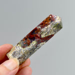 Red Garden Agate Crystal Tower, Intricate Red Moss Agate