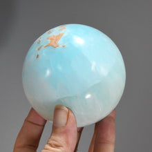 Load image into Gallery viewer, Caribbean Blue Calcite Crystal Sphere
