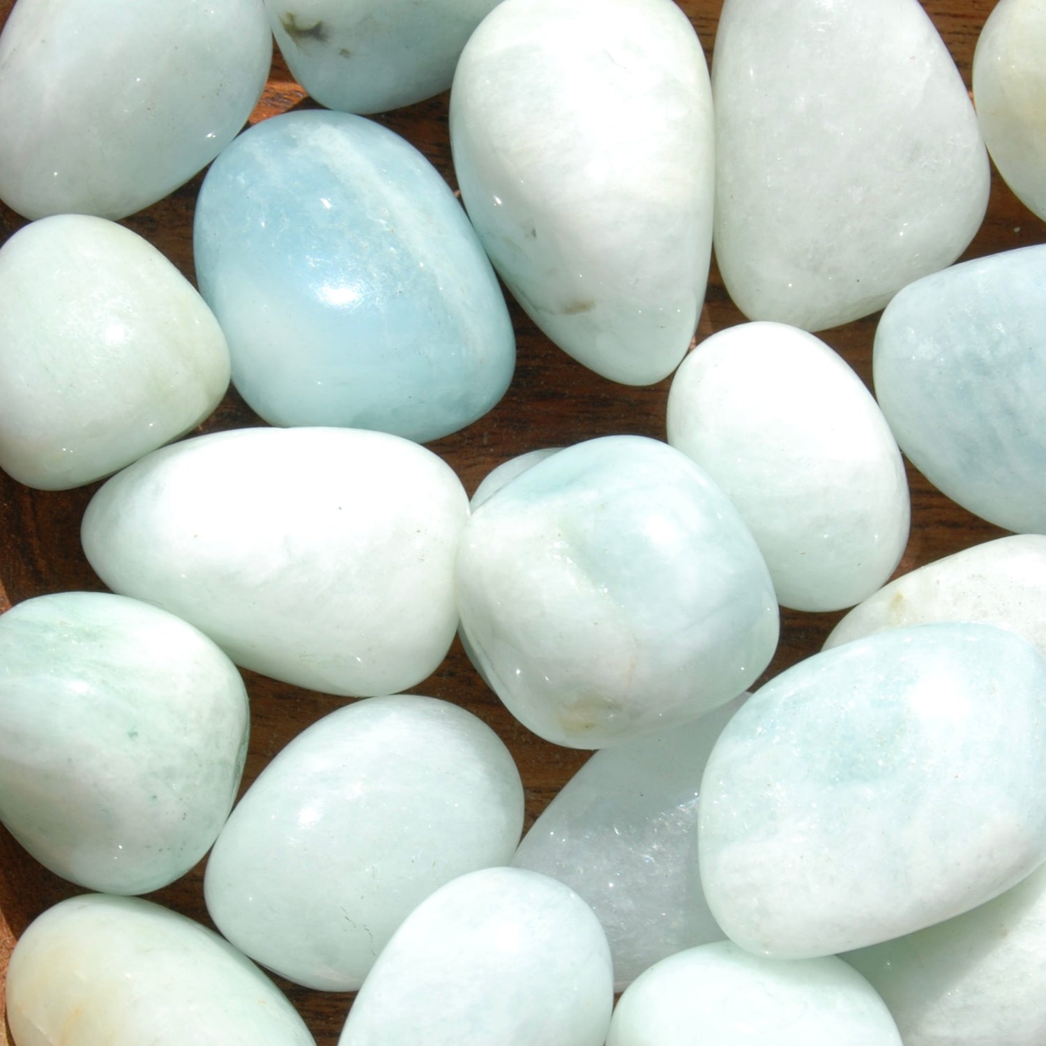 Aquamarine Gemstone Tumbled Stones