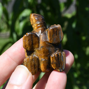 Tiger's Eye Carved Crystal Turtle