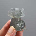 Fluorite Carved Crystal Elephant