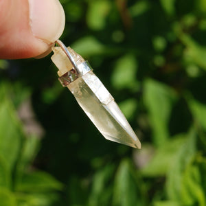 Golden Healer Lemurian Seed Crystal Laser Pendant