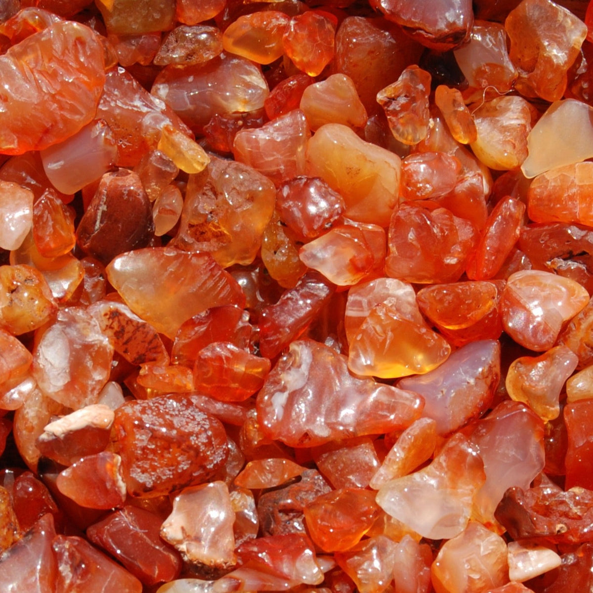 Carnelian Agate Crystal Tumbled Stones, Extra Small