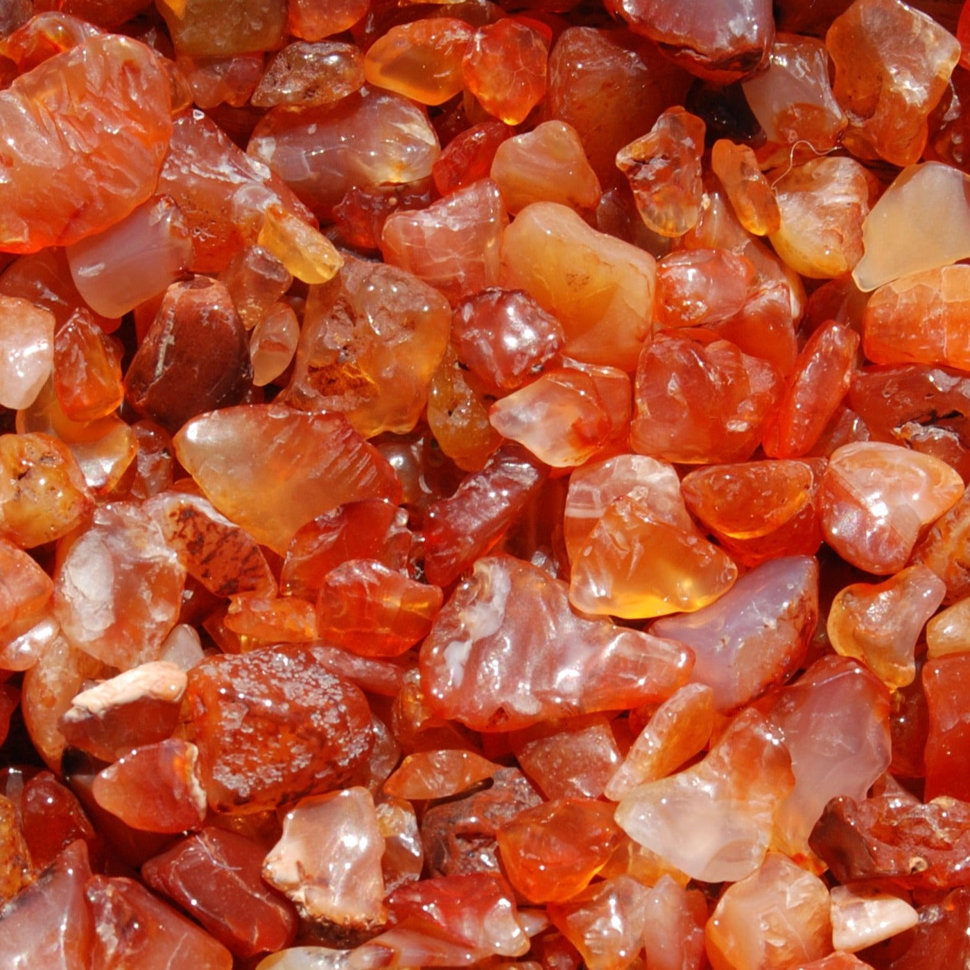 Carnelian Agate Crystal Tumbled Stones, Extra Small