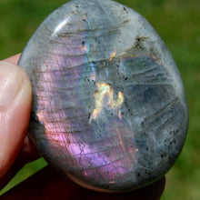 Load image into Gallery viewer, Purple Labradorite Crystal Palm Stone
